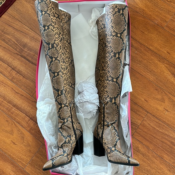Faux python over the knee Vincent Camuto boots. Never worn. - Picture 2 of 2